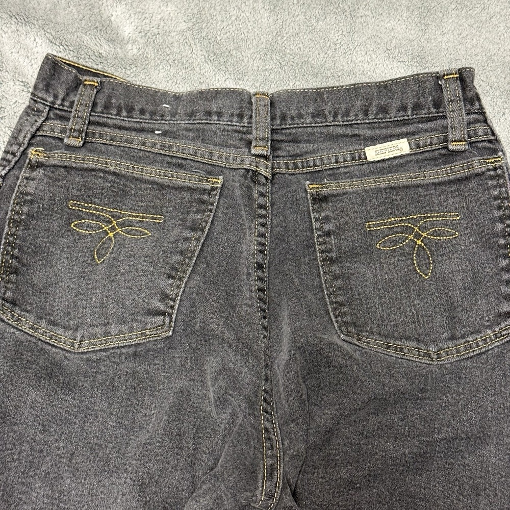 Vintage Sheplers Western Women's Jeans Size 12 Regular Made In USA Black Bootcut